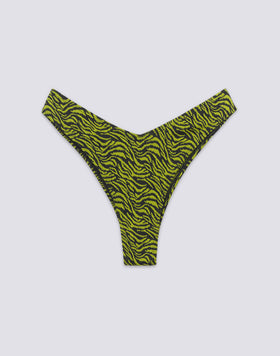 LOREN - HIGH-CUT BIKINI BOTTOMS WITH ZEBRA PRINT