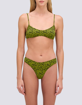 LOREN - HIGH-CUT BIKINI BOTTOMS WITH ZEBRA PRINT