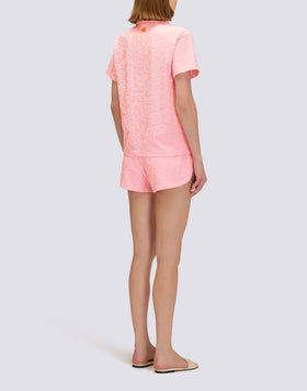 CHEMISE MODÈLE BOWLING EN ÉPONGE JACQUARD AVEC MOTIF SK23