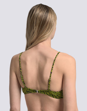 ELODIE - BRALETTE BIKINI TOP WITH ZEBRA PATTERN