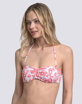 IONI - BIKINI TOP WITH ADJUSTABLE STRAPS BEHIND THE NECK SK23 PRINT