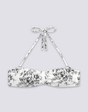 IONI - ROSE DE JOIE PATTERNED BAND BIKINI TOP
