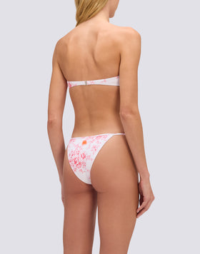 IONI - HAUT DE BIKINI BANDEAU À MOTIF ROSE DE JOIE