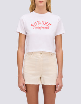 T-SHIRT DONNA CROPPED VINTAGE WASH