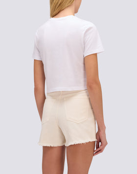 T-SHIRT CROP VINTAGE WASH POUR FEMME