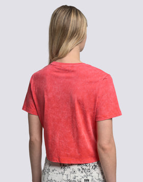 WOMEN'S CROPPED VINTAGE WASH T-SHIRT