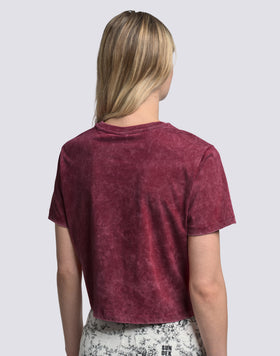 WOMEN'S CROPPED VINTAGE WASH T-SHIRT