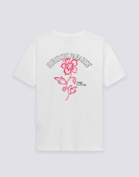 T-SHIRT POUR FEMME AVEC IBISCO BRODÉ ET IMPRIMÉ