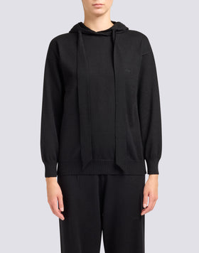 SWEAT-SHIRT EN MAILLE POUR FEMME AVEC LOGO BRODÉ