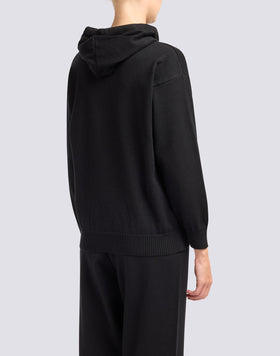 SWEAT-SHIRT EN MAILLE POUR FEMME AVEC LOGO BRODÉ