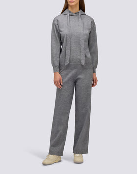 WOMEN'S KNITTED SWEATSHIRT WITH EMBROIDERED LOGO