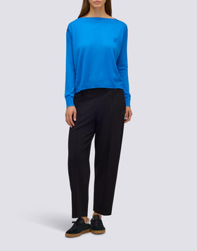 WOMEN'S CREW NECK WOOL SWEATER