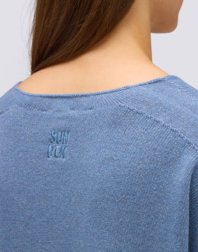 JERSEY DE LANA DE MUJER CON CUELLO EN V