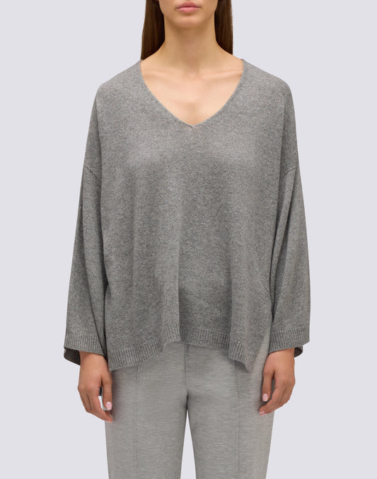 MAGLIONE DONNA IN LANA CON SCOLLO A V