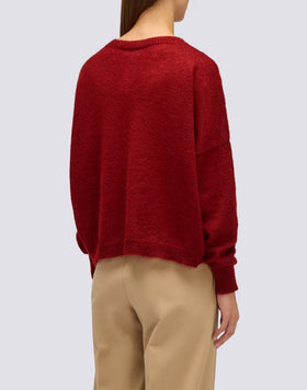 JERSEY DE MOHAIR DE CUELLO REDONDO PARA MUJER