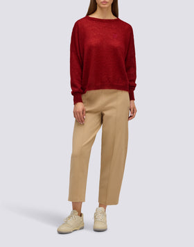 JERSEY DE MOHAIR DE CUELLO REDONDO PARA MUJER