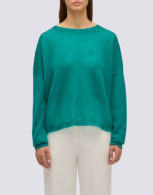 MAGLIONE DONNA IN MOHAIR A GIROCOLLO