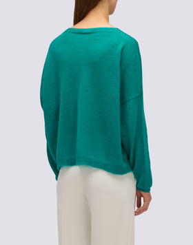 WOMEN'S CREW-NECK MOHAIR SWEATER