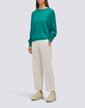 WOMEN'S CREW-NECK MOHAIR SWEATER