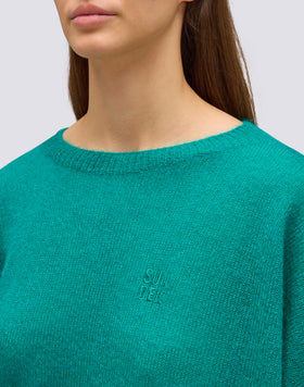 WOMEN'S CREW-NECK MOHAIR SWEATER