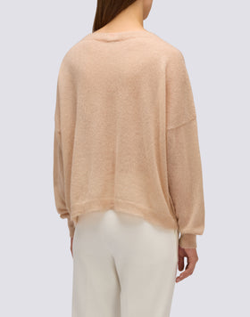 WOMEN'S CREW-NECK MOHAIR SWEATER