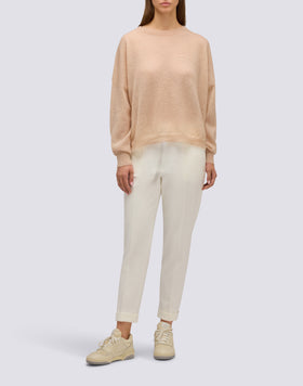 WOMEN'S CREW-NECK MOHAIR SWEATER