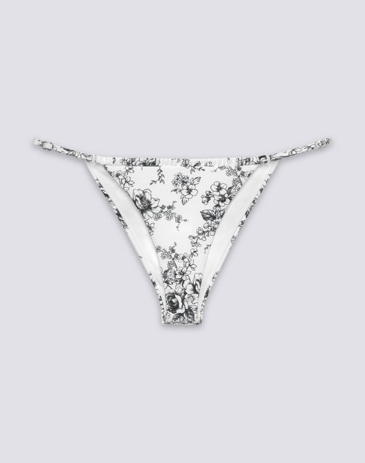 KERR - BAÑADOR DE CORTES ALTOS CON Lazos AJUSTABLES CON ESTAMPADO ROSE DE JOIE