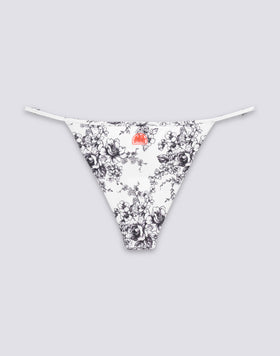 KERR - BAÑADOR DE CORTES ALTOS CON Lazos AJUSTABLES CON ESTAMPADO ROSE DE JOIE