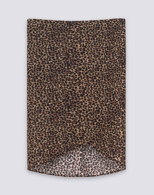COTTON VOILE SARONG WITH LEOPARD PRINT