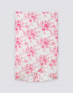PAREO IN COTONE VOILE STAMPA ROSE DE JOIE