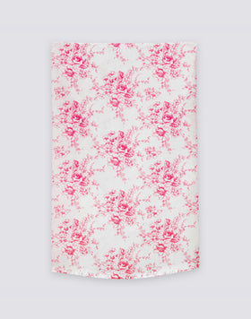 PAREO IN COTONE VOILE STAMPA ROSE DE JOIE