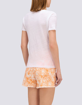 CAMISETA DE LINO DE MEDIA MANGA