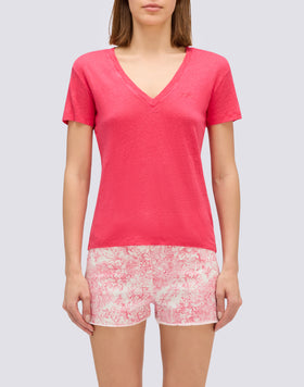 T-SHIRT À DEMI-MANCHES EN LIN