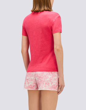 T-SHIRT DONNA A MEZZE MANICHE IN LINO