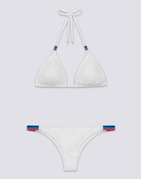 JENNIFER TRIANGLE TOP AND FIXED RAINBOW BOTTOM