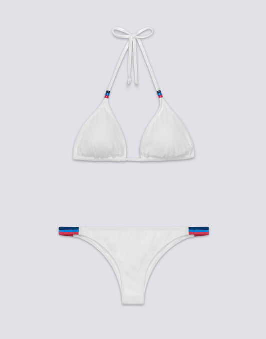 JENNIFER TRIANGLE TOP AND FIXED RAINBOW BOTTOM