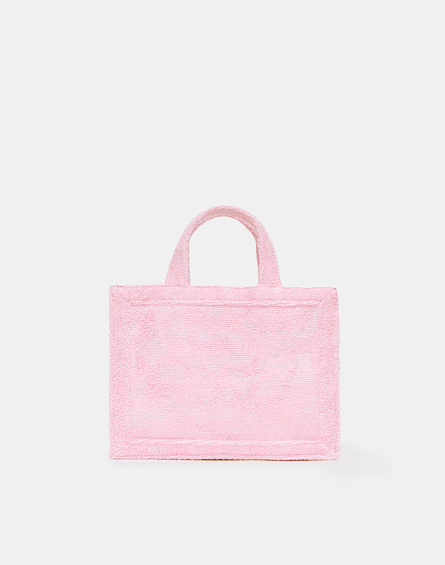 Embroidered Blush Pink Canvas Tote Bag