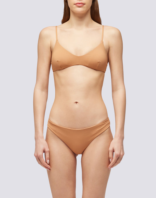 Shining In The Sun Gold Metallic Spaghetti Strap Push Up Bra Top Low Rise  Bikini Two Piece Swimsuit – Indie XO