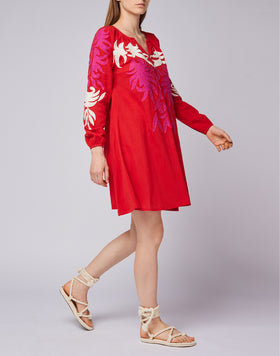 EMBROIDERED SHORT DRESS