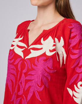 EMBROIDERED SHORT DRESS