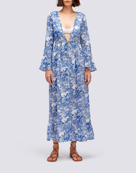 CAFTAN LONG TOILE DE JOUY