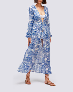 CAFTAN LONG TOILE DE JOUY