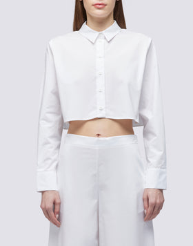 CROP SHIRT IN POPLIN