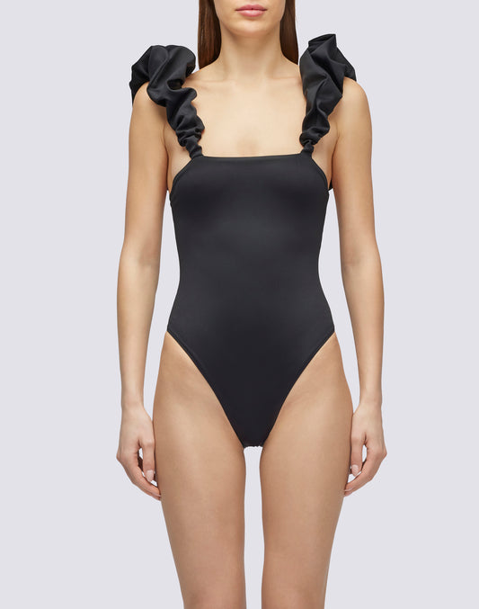 ONE PIECE SWIMMING COSTUME WITH RUFFLES