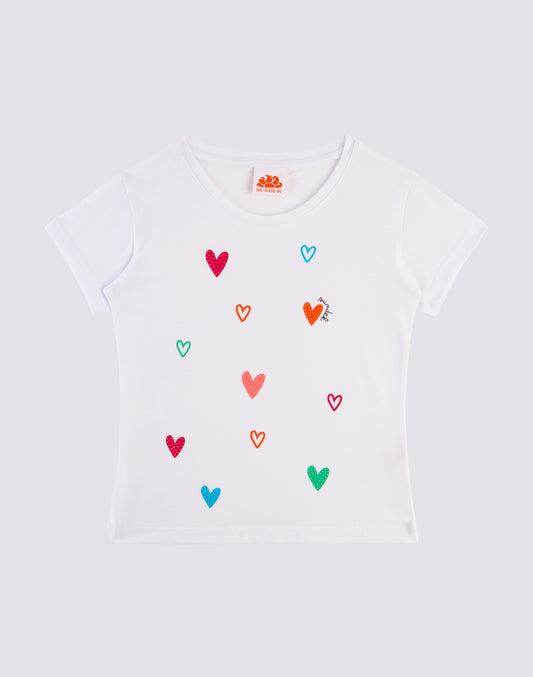 T-SHIRT WITH HEART PRINT