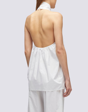 TOP IN POPELINE TINTA UNITA