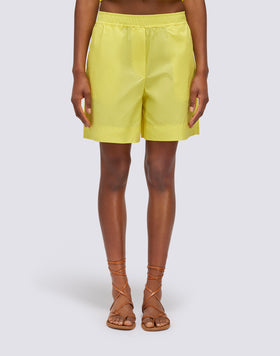POPLIN SHORTS WITH AN ELASTIC WAIST