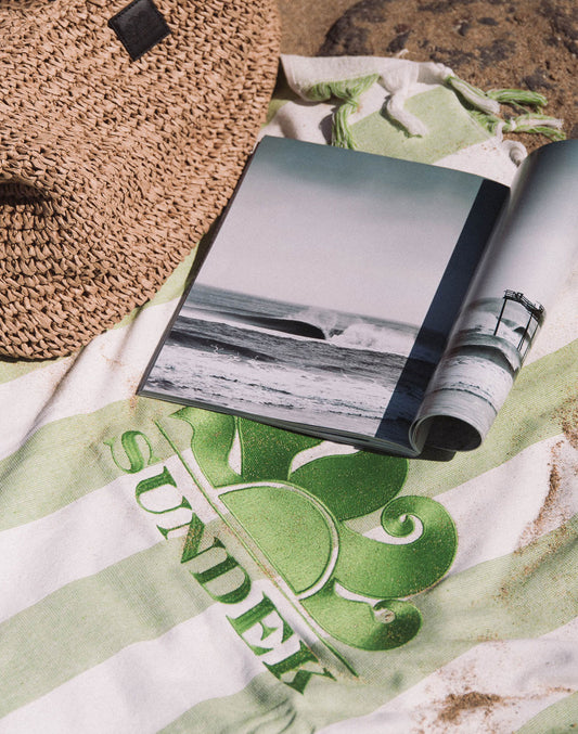 BEACH TOWEL FOUTA JACQUARD WITH LOGO