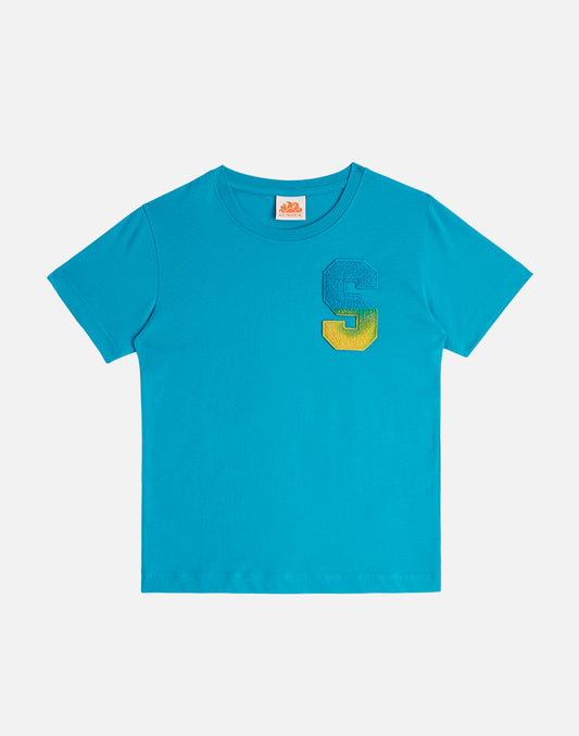 T-SHIRT WITH OVERDYED PATCH