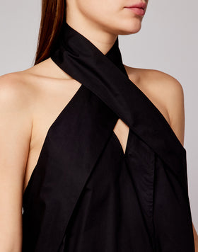 TOP IN POPELINE TINTA UNITA